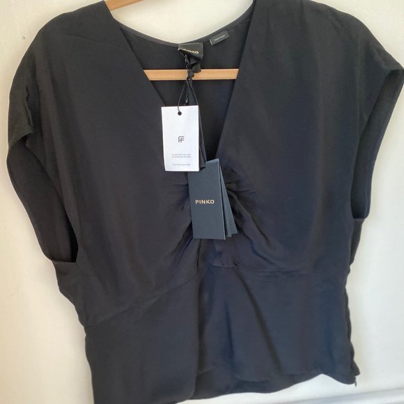 PINKO sleeveless V-neck blouse - Picture 5 of 7